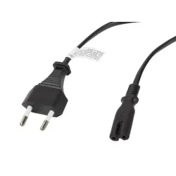 Kabel zasilający Lanberg CEE 7/16 - IEC 320 C7 EURO (radiowy) 3m czarny