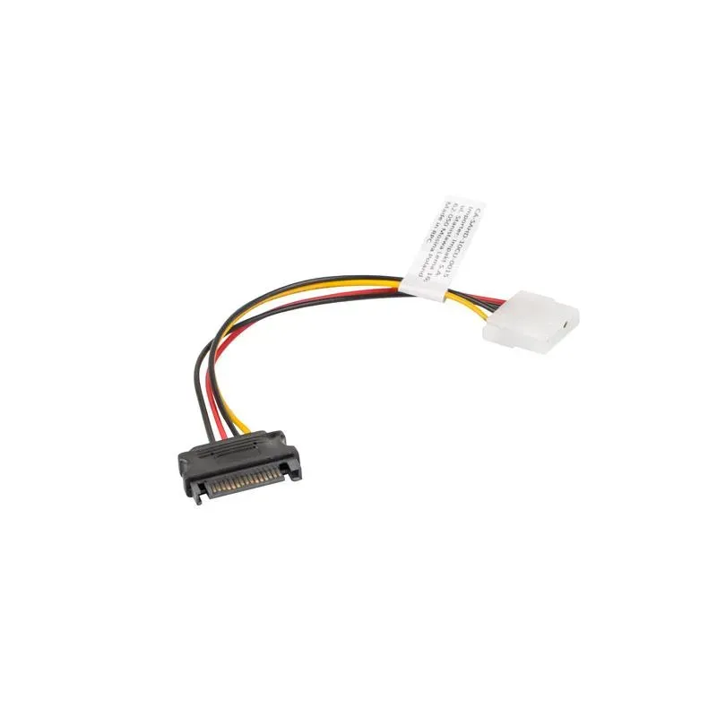 Kabel adapter Lanberg SATA zasilający(M) - Molex(F) 0,15m