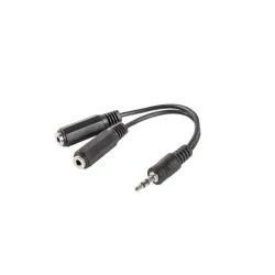 Kabel adapter Lanberg Minijack 3,5mm (M) - 2x Minijack 3,5mm (F) 0,1m