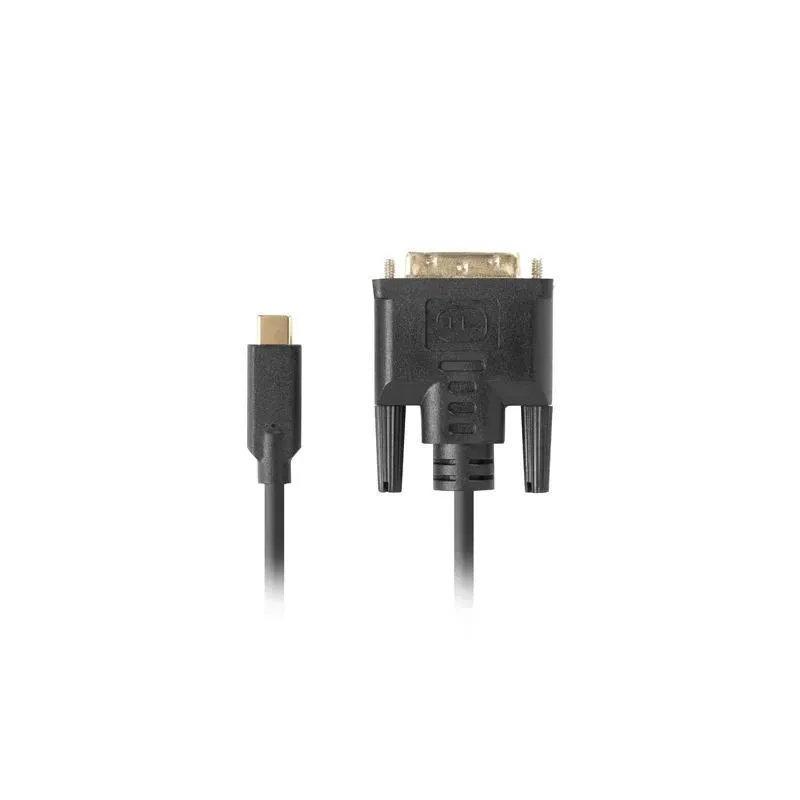 Kabel adapter Lanberg USB-C(M) - DVI-D(24+1) 1,8m czarny