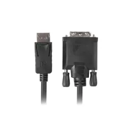 Kabel adapter Lanberg DisplayPort v1.2 - DVI-D (24+1) M/M 1m czarny Dual