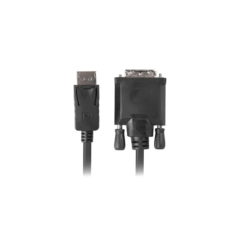 Kabel adapter Lanberg DisplayPort v1.2 - DVI-D (24+1) M/M 1m czarny Dual