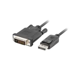 Kabel adapter Lanberg DisplayPort v1.2 - DVI-D (24+1) M/M 1,8m czarny Dual