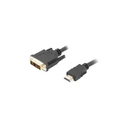 Kabel adapter Lanberg HDMI(M) - DVI-D(M)(18+1) 3m Single Link pozłacane