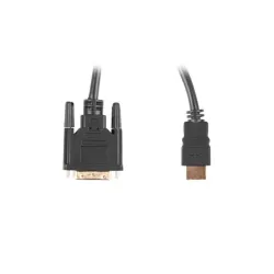 Kabel adapter Lanberg HDMI(M) - DVI-D(M)(24+1) 1,8m Dual Link pozłacane