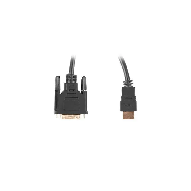 Kabel adapter Lanberg HDMI(M) - DVI-D(M)(24+1) 1,8m Dual Link pozłacane