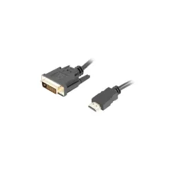 Kabel adapter Lanberg HDMI(M) - DVI-D(M)(24+1) 3m Dual Link pozłacane styki