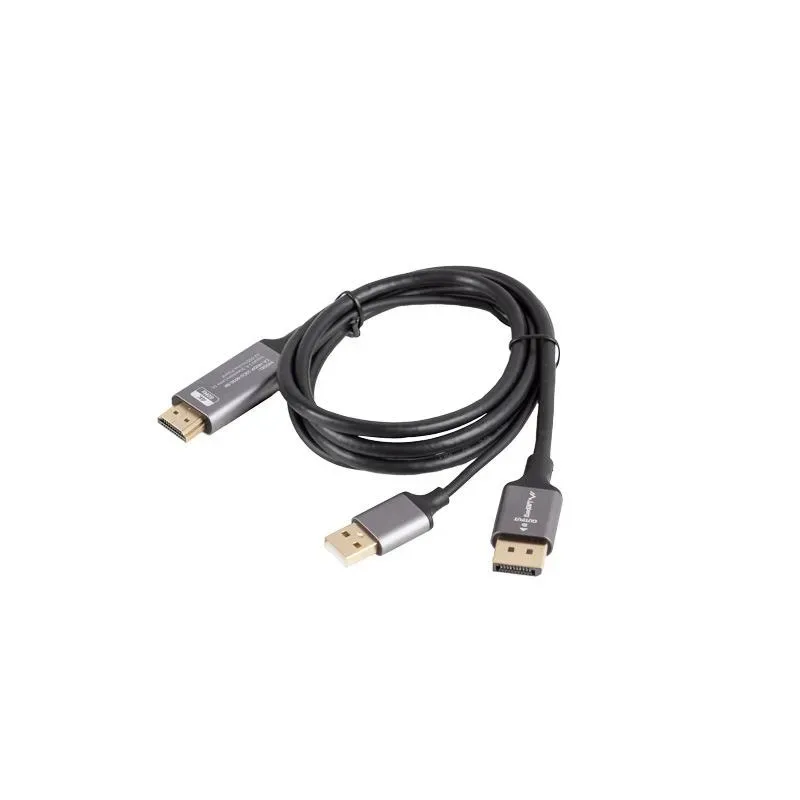 Kabel adapter Lanberg HDMI (M) - Displayport (M) 1M 4K czarny