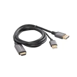 Kabel adapter Lanberg HDMI (M) - Displayport (M) 1M 4K czarny