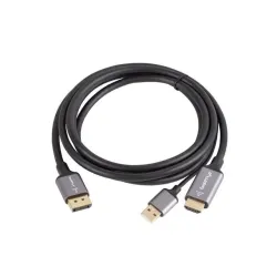Kabel adapter Lanberg HDMI (M) - Displayport (M) 1,8M 4K czarny