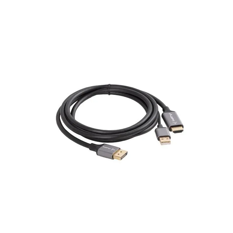 Kabel adapter Lanberg HDMI (M) - Displayport (M) 1,8M 4K czarny