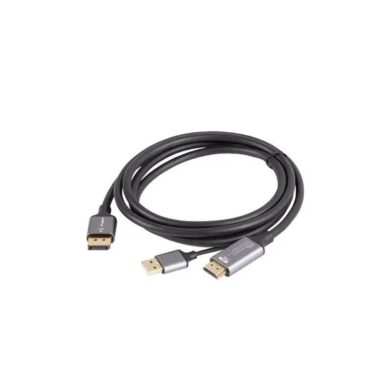 Kabel adapter Lanberg HDMI (M) - Displayport (M) 1,8M 4K czarny