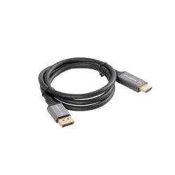 Kabel adapter Lanberg Displayport (M) - HDMI (M) 1M 4K czarno-srebrny