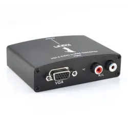 Konwerter VGA oraz Audio na HDMI LINDY czarny