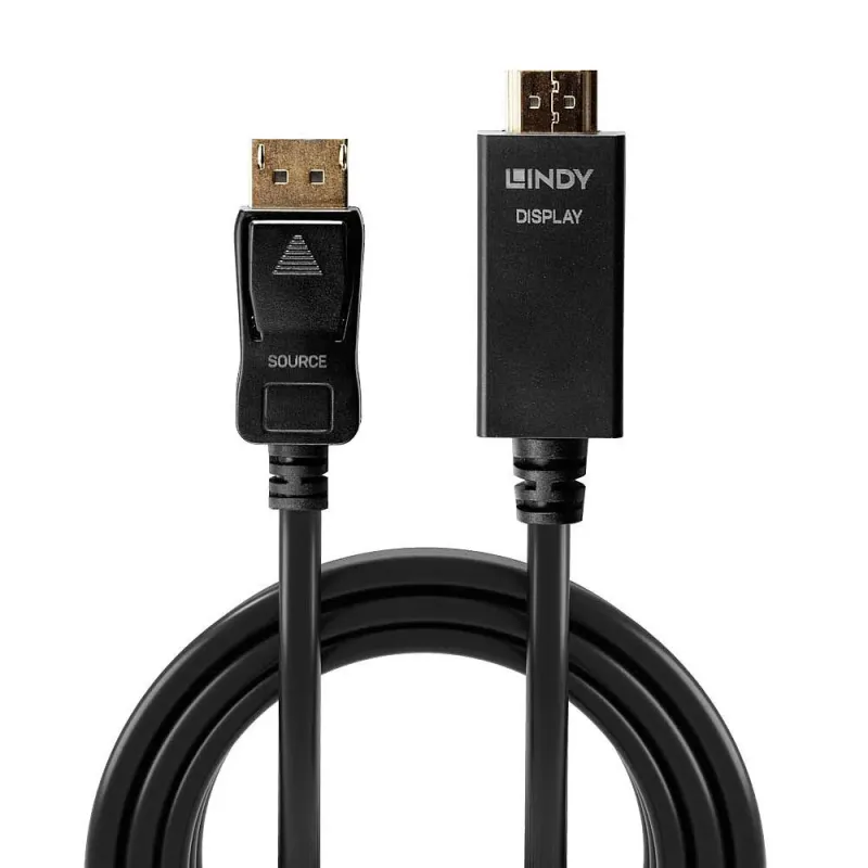 Kabel adapter LINDY DisplayPort - HDMI M/M 10.2G 3m czarny 4K UHD 30Hz