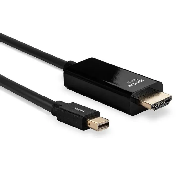 Kabel adapter LINDY Mini DisplayPort - HDMI 10.2G 3m czarny 4K UHD 30Hz