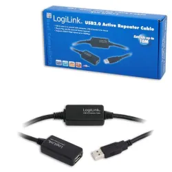 Kabel USB LogiLink UA0143 USB 2.0, aktywny wzmacniacz, 10m