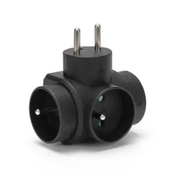 Rozgałęźnik sieciowy MONTIS MT028-BK potrójny czarny