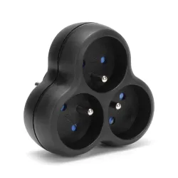 Rozgałęźnik sieciowy MONTIS MT151-BK potrójny czarny