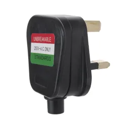 Wtyk UK do montażu na kabel Maclean MCE193 czarny