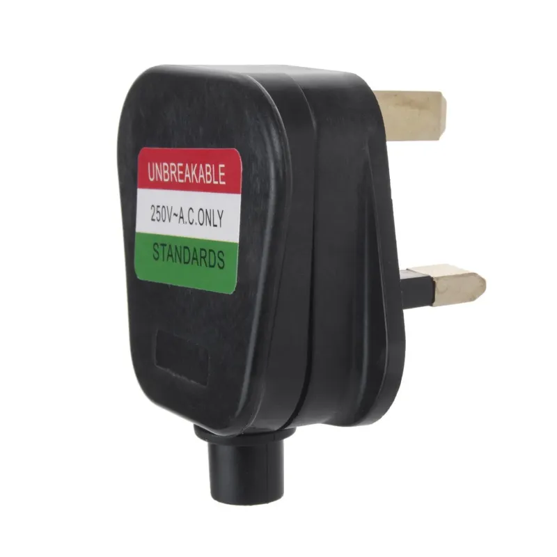 Wtyk UK do montażu na kabel Maclean MCE193 czarny