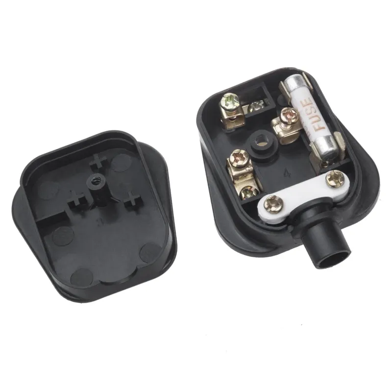 Wtyk UK do montażu na kabel Maclean MCE193 czarny