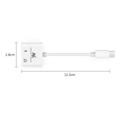 Kabel adapter Maclean MCTV-848 USB Type-C - 3,5mm mini jack PD biały