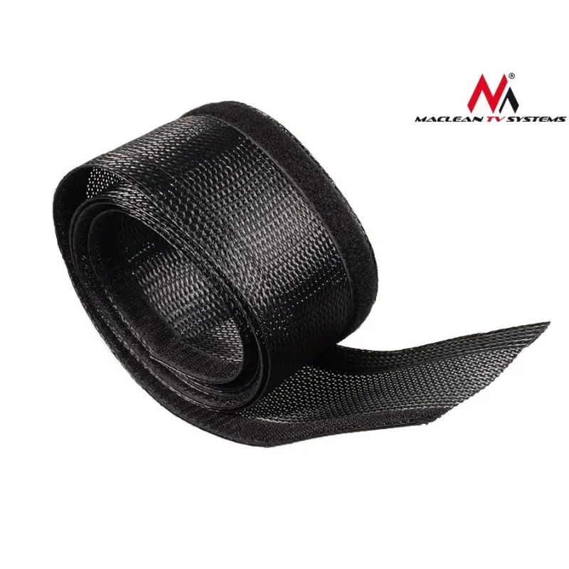 Organizator maskownica kabli Maclean MCTV-675 B 1.8m 85mm czarna na rzep