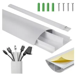 Listwa maskująca do kabli Maclean MC-814 S, 62x20x750mm, aluminiowa,