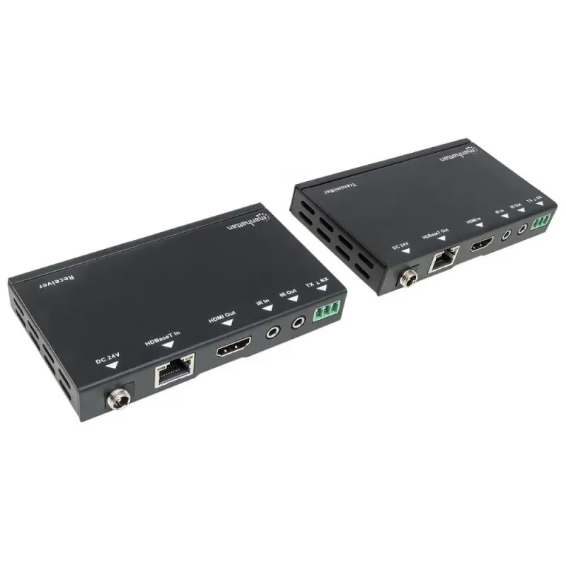 Extender HDMI Manhattan HDBASET po skrętce Cat.6/6a/7 4K IR POC do 40m