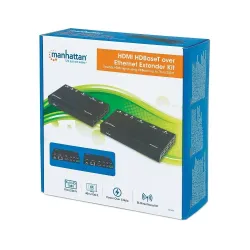 Extender HDMI Manhattan HDBASET po skrętce Cat.6/6a/7 4K IR POC do 40m