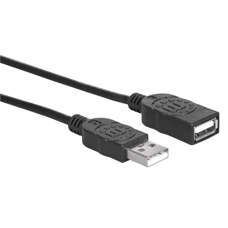 Kabel / Przedłużacz Manhattan USB 2.0 A-A M/F 1m czarny | PartsPC.pl