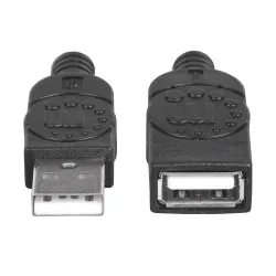 Kabel / Przedłużacz Manhattan USB 2.0 A-A M/F 1m czarny | PartsPC.pl