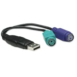Kabel adapter Manhattan USB/2xPS2 mini LX 0,15m