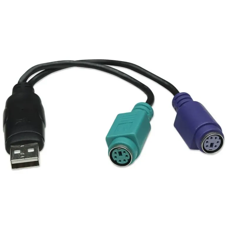 Kabel adapter Manhattan USB/2xPS2 mini LX 0,15m