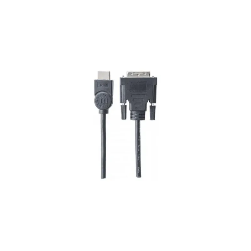 Kabel adapter Manhattan HDMI męski na DVI-D 24+1 męski, Dual Link, 1,8m,