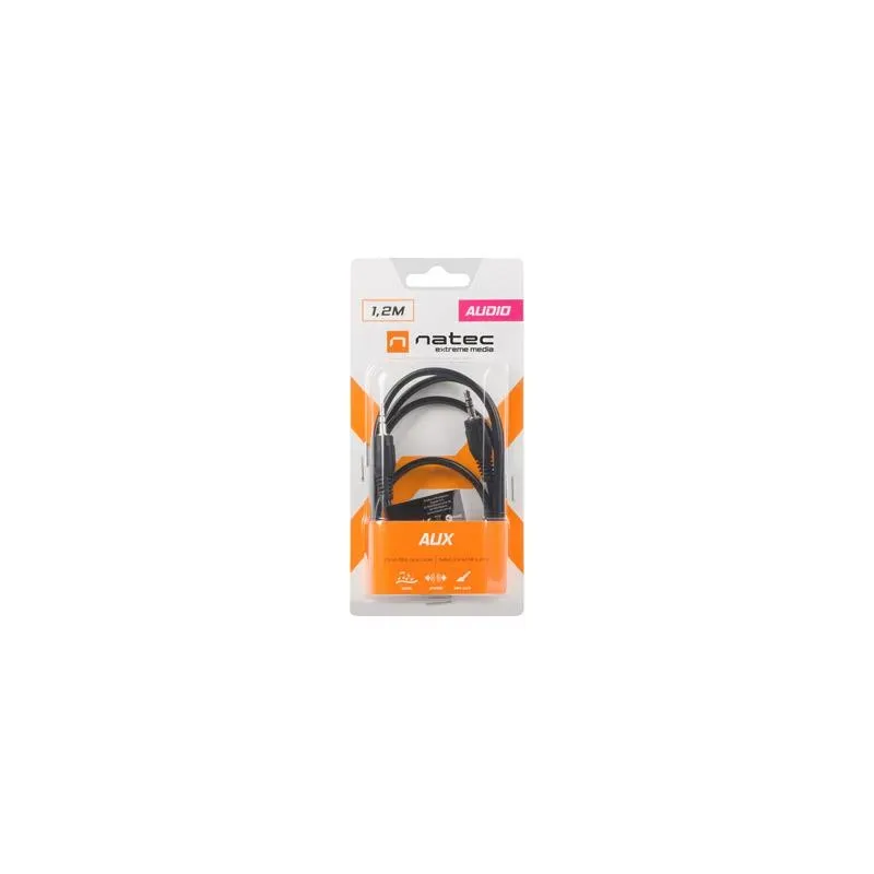 Kabel stereo Natec Extreme Media minijack- minijack M/M 1,2m (blister)