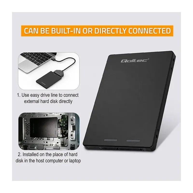 Adapter Qoltec na dysk M.2 SSD | SATA NGFF do SATA III | 2TB | Super speed