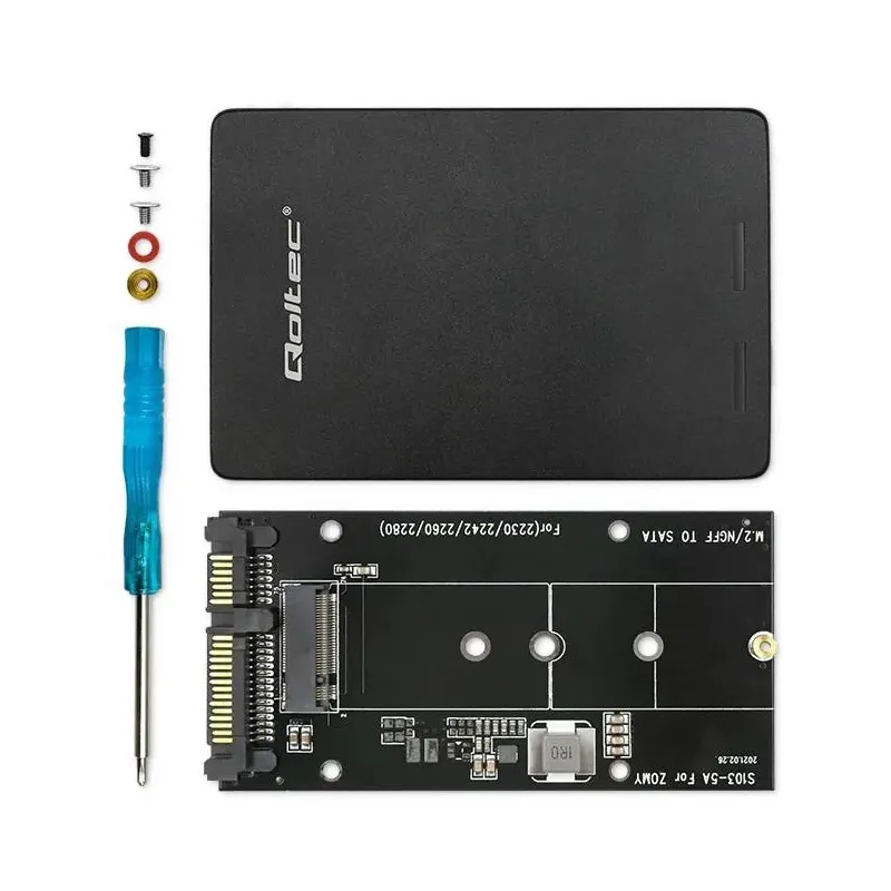Adapter Qoltec na dysk M.2 SSD | SATA NGFF do SATA III | 2TB | Super speed