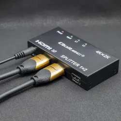 Rozdzielacz aktywny Qoltec Splitter 2 x HDMI 4K x 2K | 3.4Gb/s