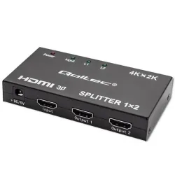 Rozdzielacz aktywny Qoltec Splitter 2 x HDMI 4K x 2K | 3.4Gb/s