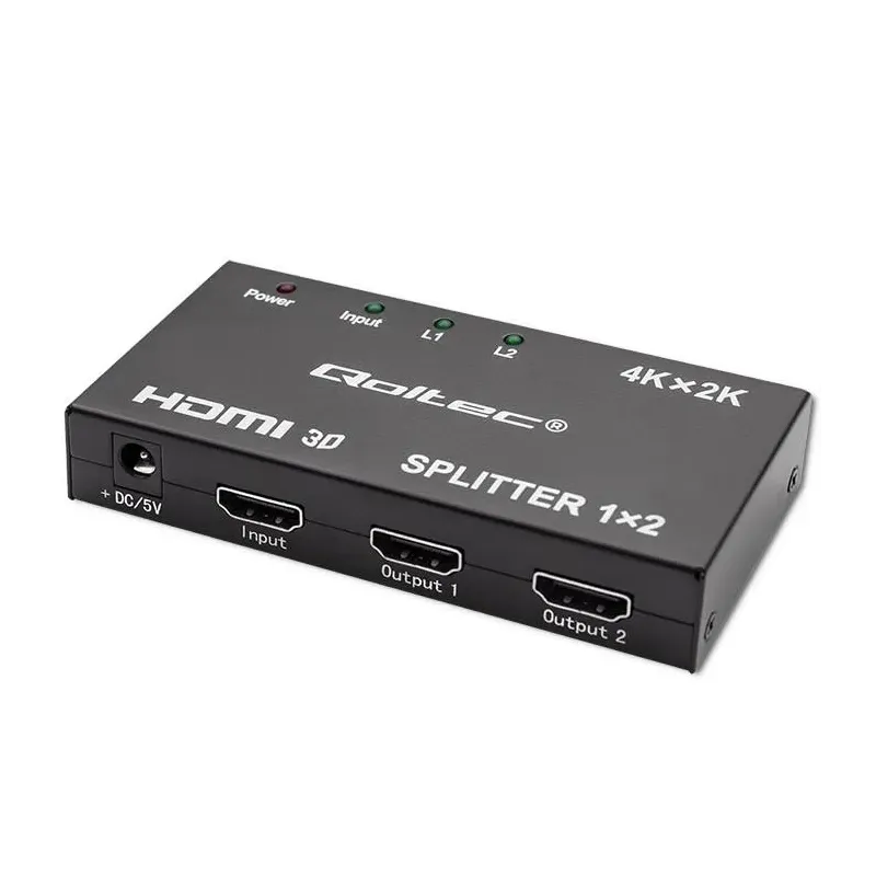 Rozdzielacz aktywny Qoltec Splitter 2 x HDMI 4K x 2K | 3.4Gb/s