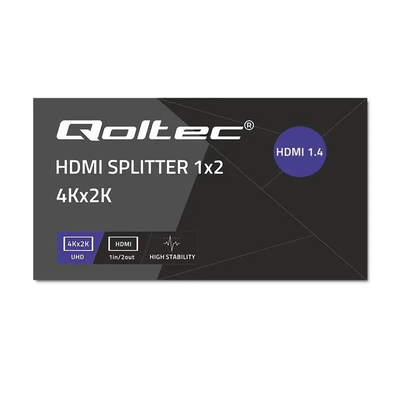 Rozdzielacz aktywny Qoltec Splitter 2 x HDMI 4K x 2K | 3.4Gb/s