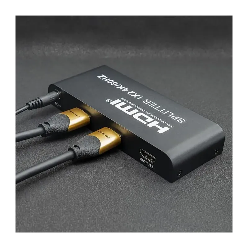 Rozdzielacz aktywny Qoltec Splitter 2 x HDMI 4K x 2K | 6Gb/s | 60Hz