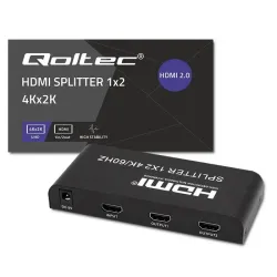 Rozdzielacz aktywny Qoltec Splitter 2 x HDMI 4K x 2K | 6Gb/s | 60Hz