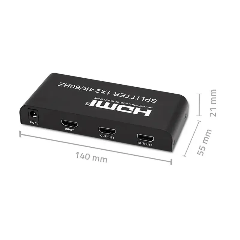 Rozdzielacz aktywny Qoltec Splitter 2 x HDMI 4K x 2K | 6Gb/s | 60Hz