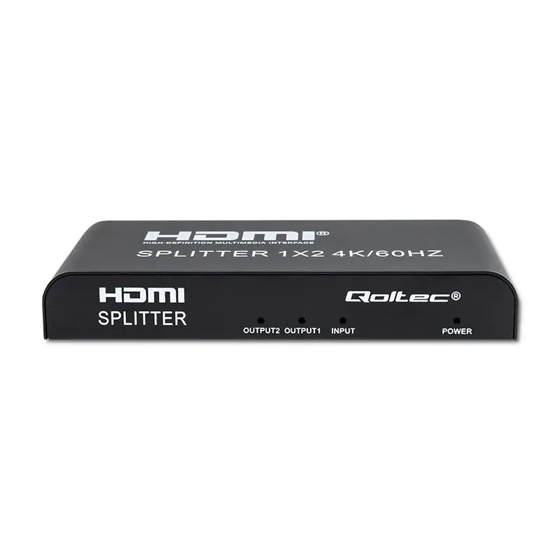 Rozdzielacz aktywny Qoltec Splitter 2 x HDMI 4K x 2K | 6Gb/s | 60Hz