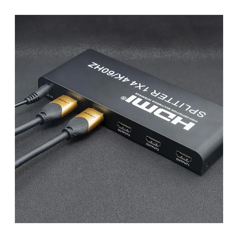 Rozdzielacz aktywny Qoltec Splitter 4 x HDMI 4K x 2K | 6Gb/s | 60Hz