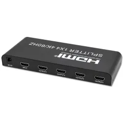 Rozdzielacz aktywny Qoltec Splitter 4 x HDMI 4K x 2K | 6Gb/s | 60Hz