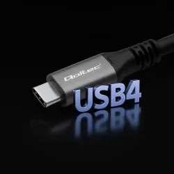 Kabel USB4 Qoltec USB-C PD 240W | Thunderbolt 3/4 | 4K | 40Gb/s | 1m |